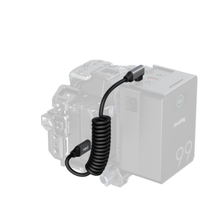 SmallRig 5730 - spiralny kabel USB-C, prosty do kątowy - przykład użycia
